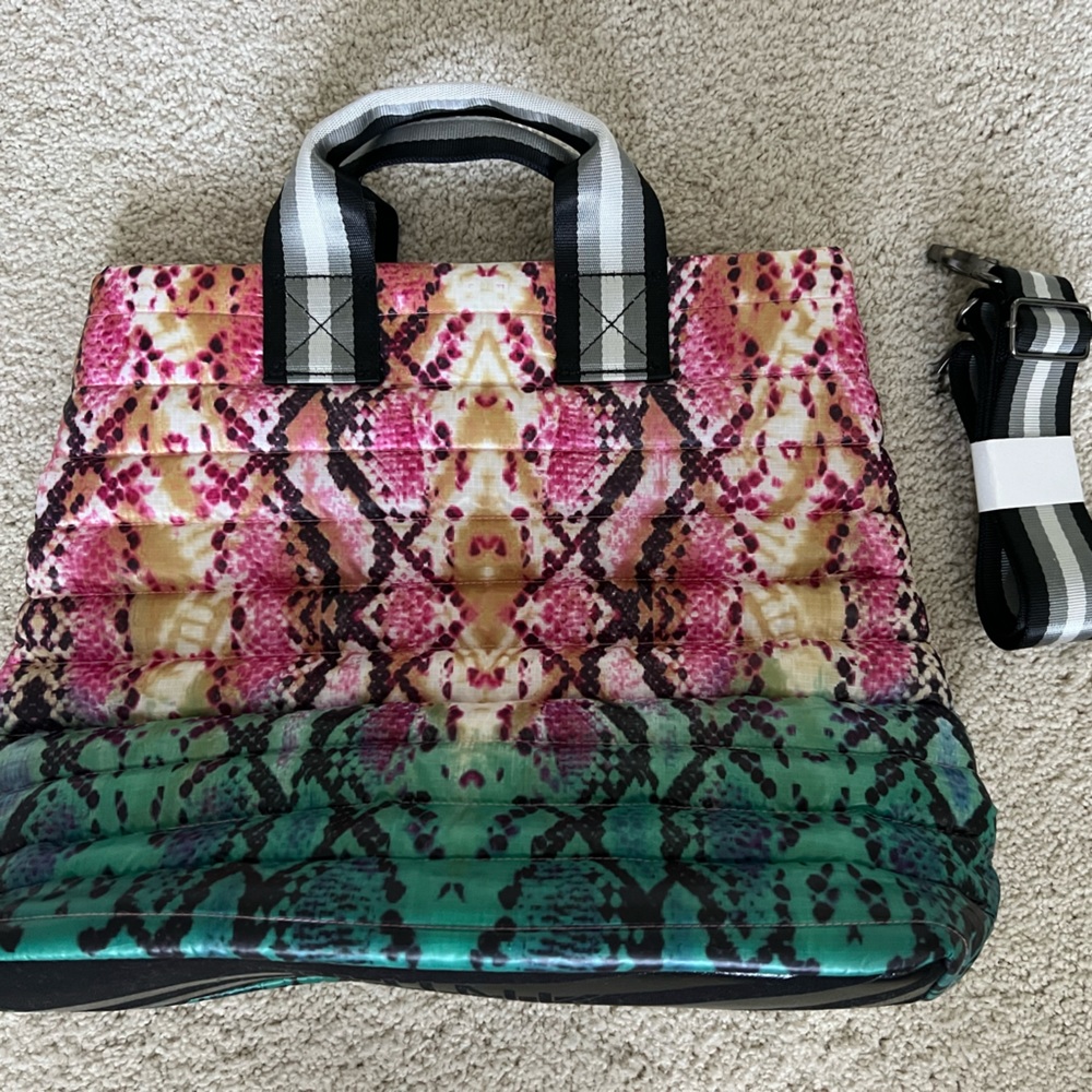 NWOT - Think Rolyn Editor Tote Bag - Heroine Quilted Python Print